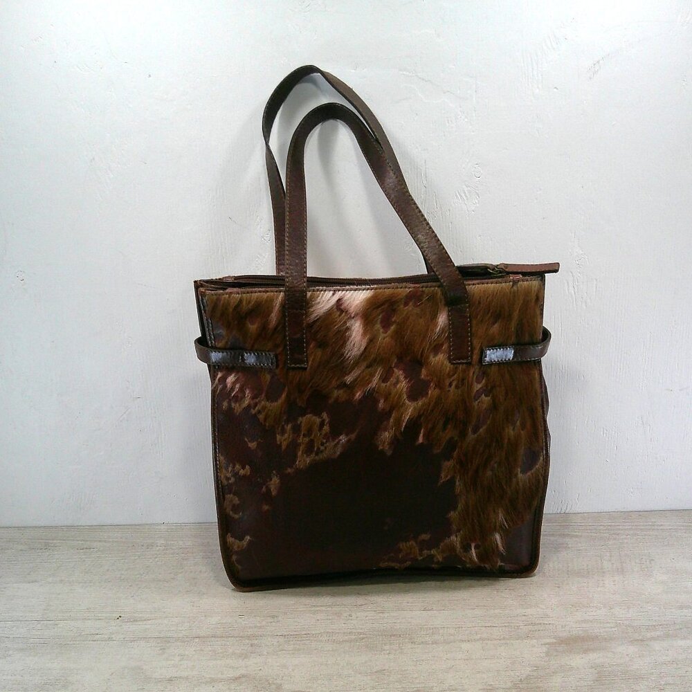 Roberta Gandolfi Handcrafted Italian luxury Leather "hair-on-hide Shoulder bag - Picture 2 of 10